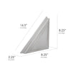 Wood Floating Beveled Corner Shelves (Set of 3) - White